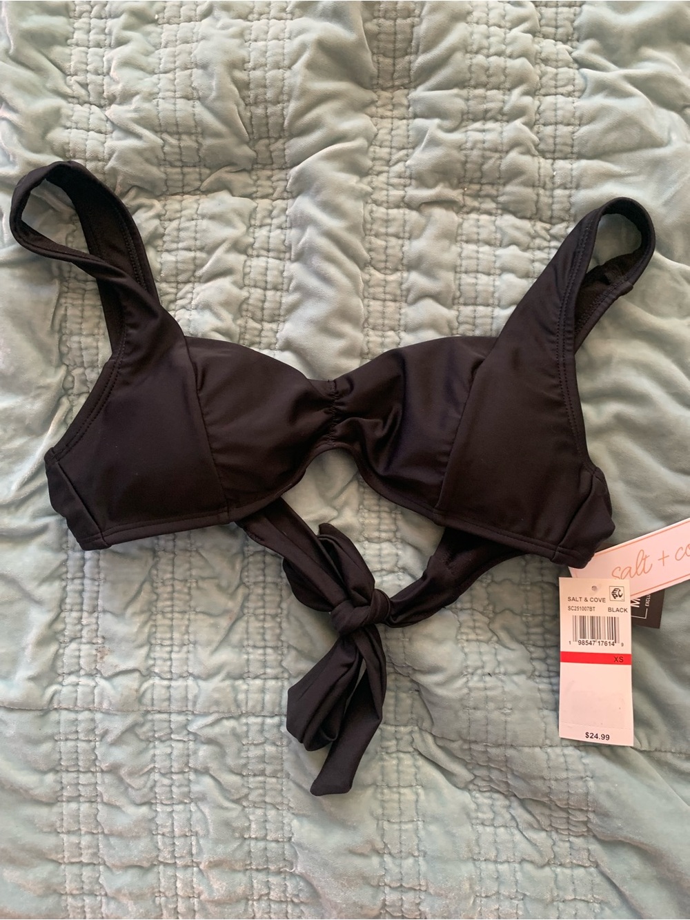 Salt + Cove Black Bikini Top